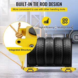 OrangeA 6T Industrial Mover 13200LBS Machinery Skate with Steel Rollers Cap 360 Degree Rotation