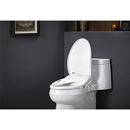 KOHLER BD-N45OUS-N0 Novita Elongated Bidet Toilet Seat, Heated Bidet Seat with Adjustable Bidet Sprayer for Existing Toilets with Remote Control, White