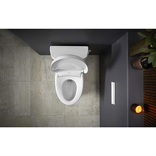 KOHLER BD-N45OUS-N0 Novita Elongated Bidet Toilet Seat, Heated Bidet Seat with Adjustable Bidet Sprayer for Existing Toilets with Remote Control, White