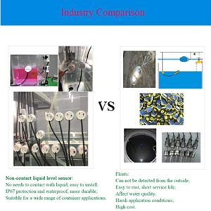 Taidacent Fully Automatic Water Level Controller Water Tank Automatic Filling System Water Pump Controller with Three Non Contact Water Level Sensors