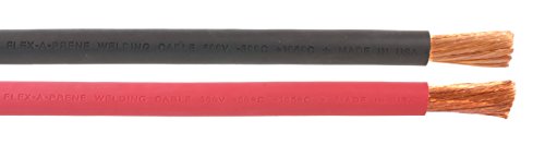 #2 Gauge AWG - Flex-A-Prene® - Welding/Battery Cable - Black & Red - 600 V - Made in USA (25 FEET OF EACH COLOR)