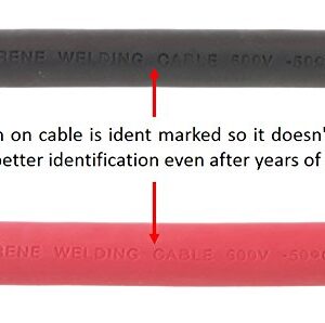 #4 Gauge AWG - Flex-A-Prene® - Welding/Battery Cable - Black & Red - 600 V - Made in USA (100 FEET OF EACH COLOR)