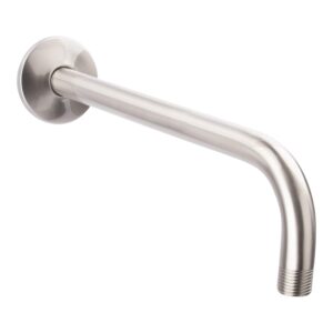 LDR Industries L-Shaped Shower Arm Extension, 12-Inch Length, Great for Rainfall and Adjustable Showerheads, Brushed Nickel Finish