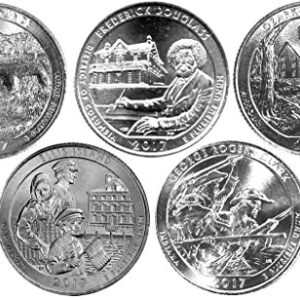 2017 D Complete Set of 5 National Park Quarters Uncirculated