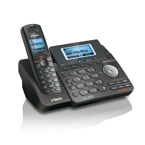 Vtech DS6151 Dect 6.0 2-Line Expandable Cordless Phone with Digital Answering System and Caller ID (Expandable Cordless Phone, Black)