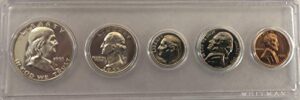 1955 p us mint proof set silver comes in hard case proof