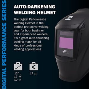 Miller 282000 Digital Performance Welding Helmet, Auto-Darkening Welding Helmet, Clearlight 2.0, Black