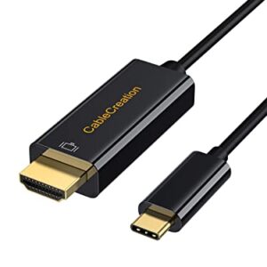 CableCreation USB C to HDMI Cable 3FT Male to Male, Thunderbolt 3/4 Compatible for Home Office, 4K@30Hz for MacBook Pro/Air/M1，iPad Pro - Black