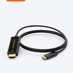 CableCreation USB C to HDMI Cable 3FT Male to Male, Thunderbolt 3/4 Compatible for Home Office, 4K@30Hz for MacBook Pro/Air/M1，iPad Pro - Black