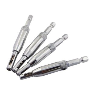 bestgle 4pcs door self-centering hinge drill, window hole opening center drill bit hole puncher woodworking tools 5/64'' 7/64'' 9/64'' 11/64''