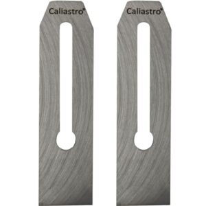 2-pack of 2 inch wide replacement bench plane blades - for no. 4 & no. 5 iron bench planes by all major brands - caliastro