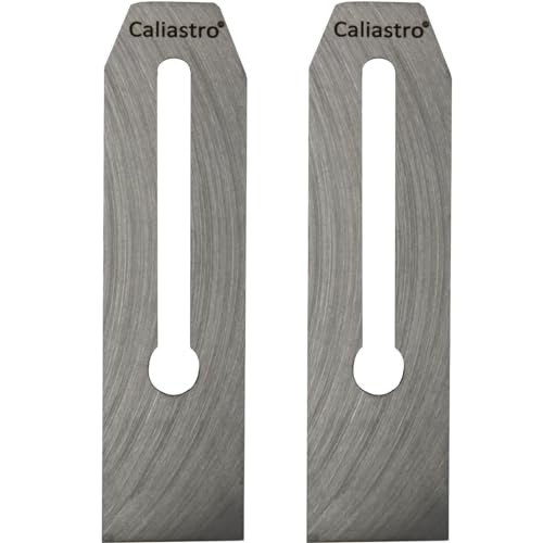 2-pack of 2 Inch Wide Replacement Bench Plane Blades - for No. 4 & No. 5 Iron Bench Planes by all Major Brands - Caliastro