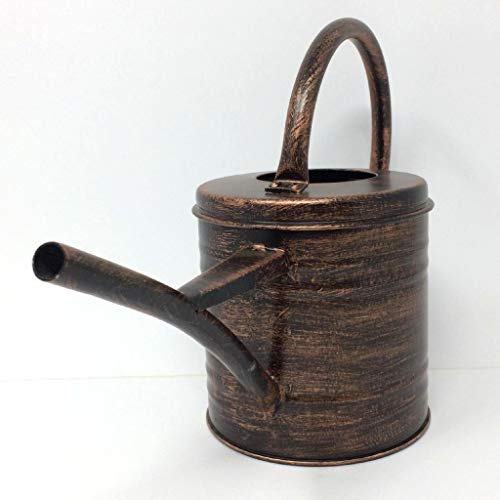 Time Concept Classical Metal Watering Can - 1.2L, Tinplate - Brush Black Copper