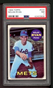 1969 topps # 533 nolan ryan new york mets (baseball card) psa psa 7.00 mets