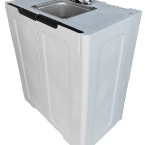 Portable sink self contained hot and cold water