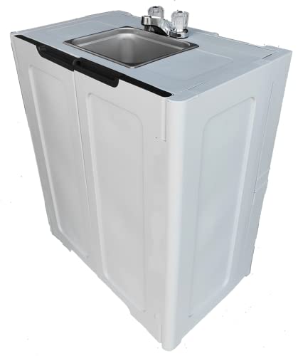 Portable sink self contained hot and cold water