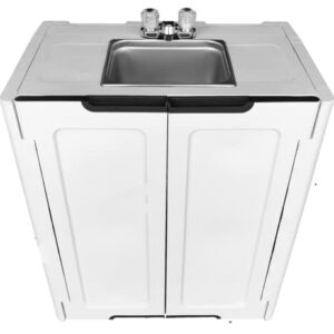 Portable sink self contained hot and cold water