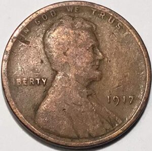 1917 p lincoln wheat cent penny seller good