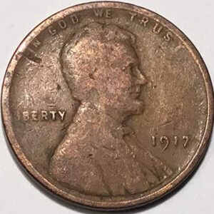 1917 P Lincoln Wheat Cent Penny Seller Good