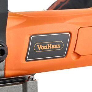 VonHaus 8.5 Amp Wood Biscuit Plate Joiner with 4" Tungsten Carbide Tipped Blade, Adjustable Angle and Dust Bag - Suitable For All Wood Types
