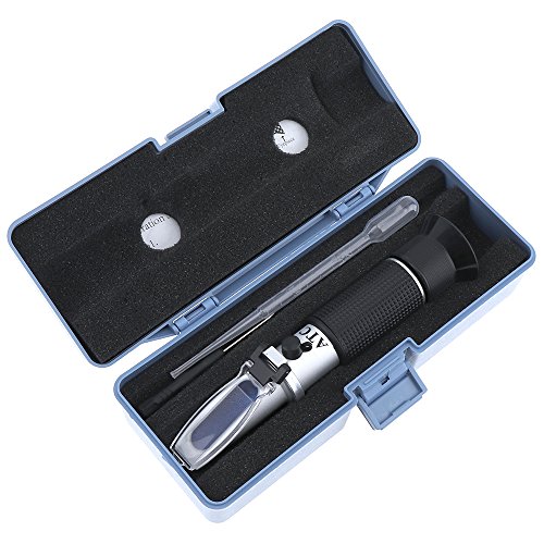 【The Best Deal】OriGlam RSG-100ATC Black Brix 0-32% Refractometer Beer Sugar Wine Alcohol Wort SG Meter Saccharimeter Handheld Tester Tools