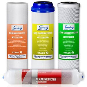 filter packs replacement for 6 stage reverse osmosis (6-month supply (with alkaline filter))