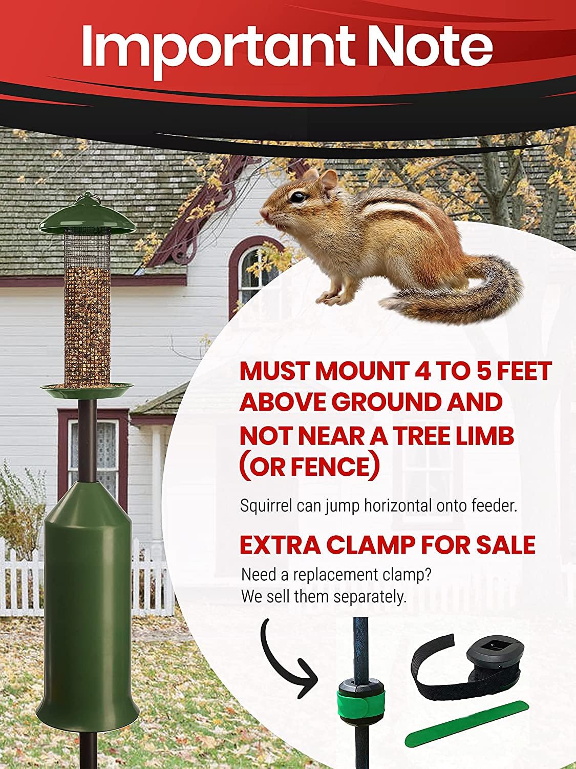 iPrimio 18" Squirrel Baffle - Easy Install Pole Wrap Around Baffle: Protect Hanging Bird Feeders, Squirrel Baffles for Bird Feeders, No Tool Install, Durable Weather Resistant, for Bird Feeder Poles