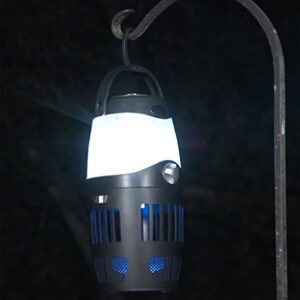 PIC Out- LAN 4-in-1 Portable Insect Trap Lantern & Bluetooth Speaker, Black