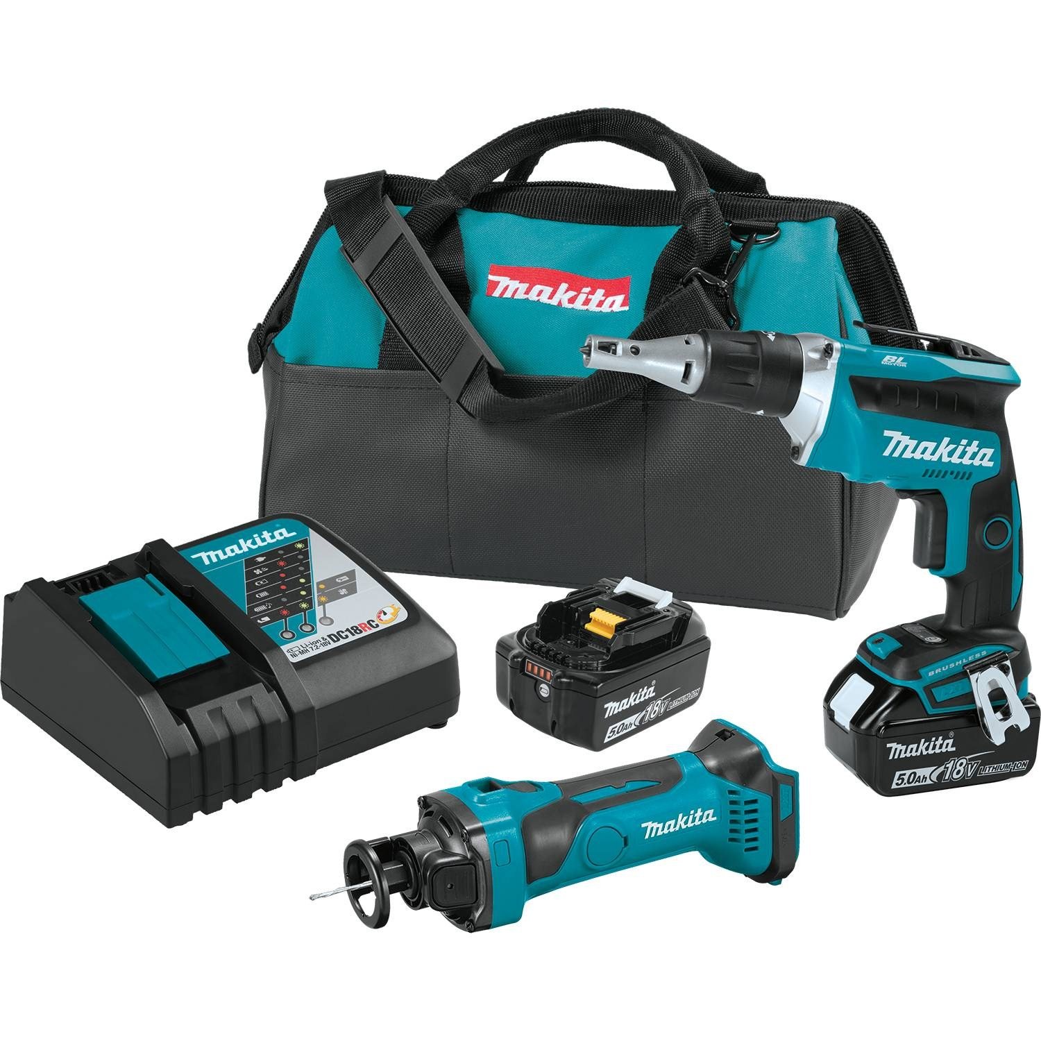 Makita XT255T 18V LXT Lithium-Ion Cordless 2-Pc. Combo Kit (5.0Ah)