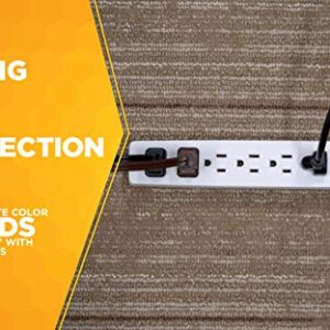 Woods 41434 Power Strip with 6 Outlets and Overload Safety Feature, 6 Foot Cord, White