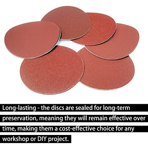 30 PCS 8-Inch NO-Hole PSA Aluminum Oxide Sanding Disc, Self Stick(5 Each of 80 100 120 180 240 400)