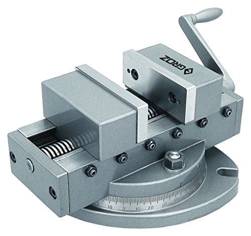 Groz 35040 4" Precision Self Centering Vise, with Milled Slot