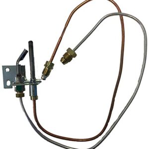 RCK Sales Gas Log Safety Pilot Tube and Thermocouple Assembly for Natural Gas 18" Leads