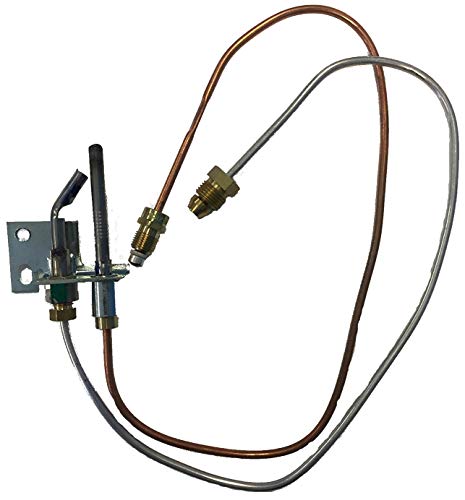 RCK Sales Gas Log Safety Pilot Tube and Thermocouple Assembly for Natural Gas 18" Leads