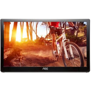 aoc e1659fwu 16-inch ultra slim 1366x768 res 200 cd/m2 brightness usb 3.0-powered portable led monitor (renewed)