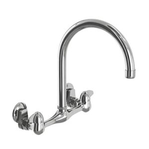 glacier bay 2-handle wall mount high-arc kitchen faucet in chrome-67735-0001