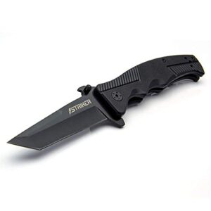 striker quick-draw tactical folding pocket knife - 3.5 in. tanto tip blade