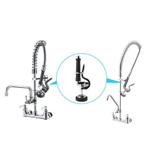 MSTJRY Pre-Rinse Spray Valve with Handle Grip Assembly for Commercial Kitchen Faucet Polished Chrome High Pressured Sink Faucet Sprayer Head for Replacement Kit of Commercial Faucet