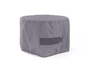 covermates round firepit cover – water-resistant polyester, mesh ventilation, fire pit covers-charcoal