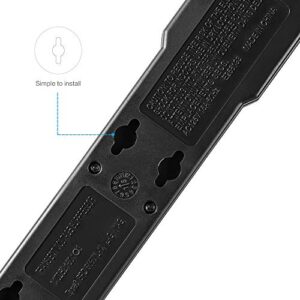 KMC 6-Outlet Surge Protector Power Strip 2-Pack, 900 Joules, 4-Foot Extension Cord, Overload Protection, Black