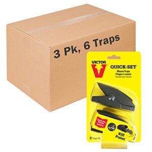 victor m137-3a quick-set mouse traps, 6 traps
