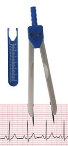 ekg ecg caliper electrocardiogram divider blue