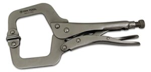 ion tool 11” c-clamp locking pliers, large, swivel pads