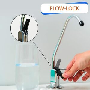 Aquaboon Non-Air Gap RO Faucet - Reverse Osmosis Faucet Chrome Finish - Drinking Water Faucet for Kitchen Sink fits Water Filtration System - Filtered Water Faucet Stainless Steel - Beverage Faucet