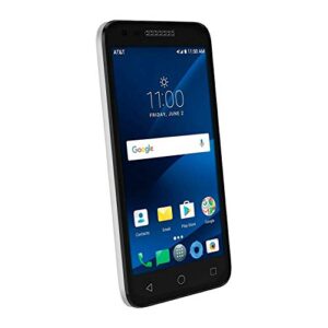 alcatel - cameox 4g lte with 16gb memory cell phone - arctic white (at&t)