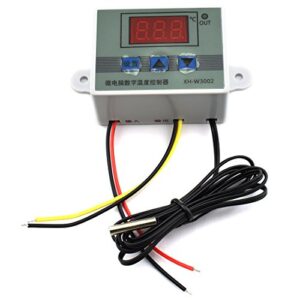 hj garden xh-w3002 mini thermostat dc 12v 10a digital led temperature controller -50 to 110 degree heating/cooling temperature control switch with waterproof sensor probe