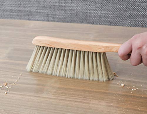 Huibot Hand Broom Soft Bristles Natural Small Dusting Brush Wooden Handle