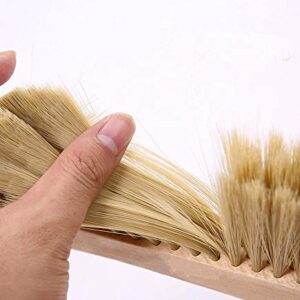 Huibot Hand Broom Soft Bristles Natural Small Dusting Brush Wooden Handle