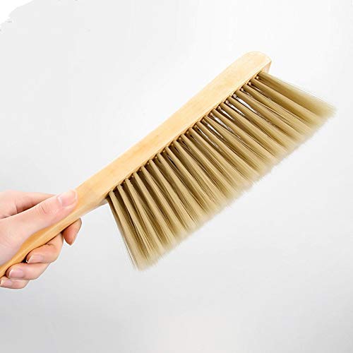 Huibot Hand Broom Soft Bristles Natural Small Dusting Brush Wooden Handle