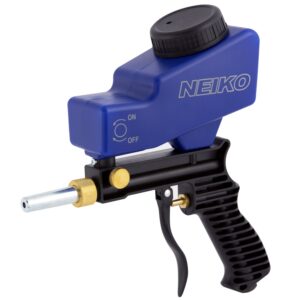 neiko 30068a air sand blaster gun | remove paint, rust, stains, and grime on surfaces | gravity feed | replaceable steel nozzle